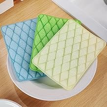 Heiter Kitchen Scrub Pad & Scouring Sponge Set – Dish Washing Scrubber Pads for Utensils Dish Washing Scrubber Pad Set – Dual-Action Kitchen Scouring Sponge (Pack of 03)