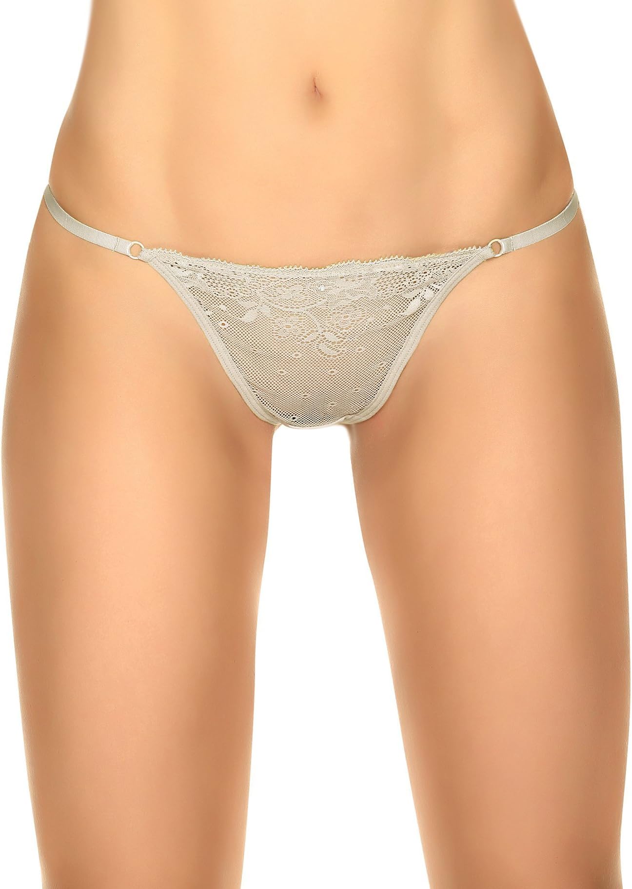 Laura Women's G-String Thong Adjusts to Your Fit See Through Lace