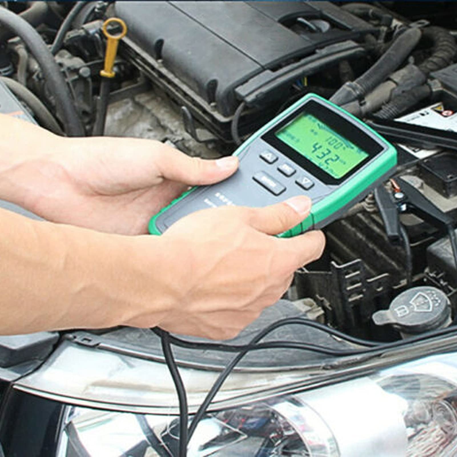 Probador de batería de Torvex, analizador de carga de voltaje 12V - 24V para verificación de la batería del automóvil, DY2015A Capacidad de control, Herramienta de prueba de carga
