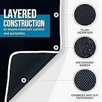 Vista 4 de Dryva Asiento - Toalla de microfibra premium para asiento de automóvil, impermeable y resistente al sudor, ajuste universal, lavable a máquina, Negro