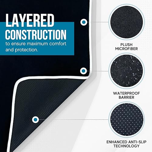 Miniatura 4 de Dryva Asiento - Toalla de microfibra premium para asiento de automóvil, impermeable y resistente al sudor, ajuste universal, lavable a máquina,