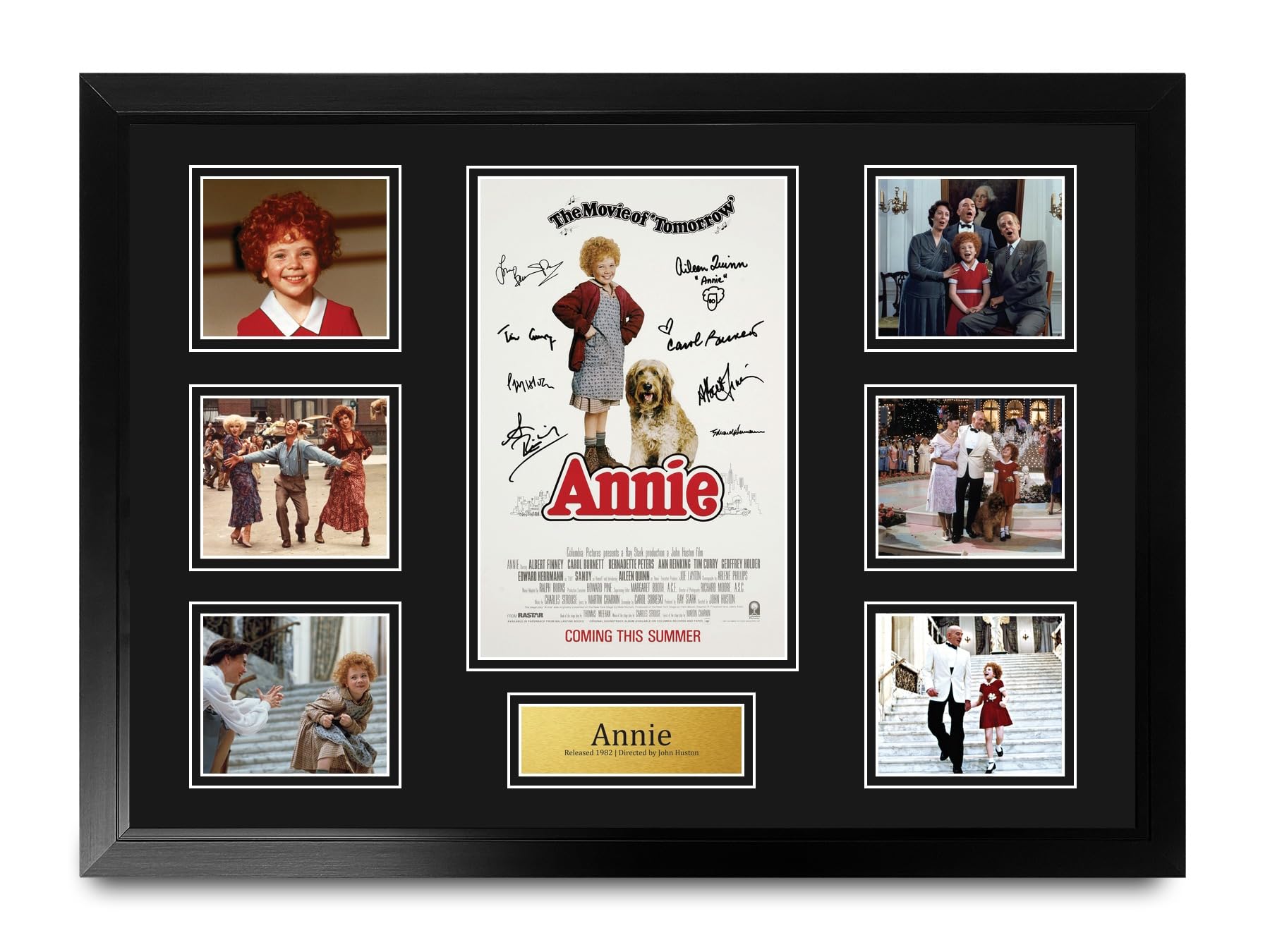 HWC Trading Annie Podpisany Plakat Filmowy A2 Deluxe w Ramie
