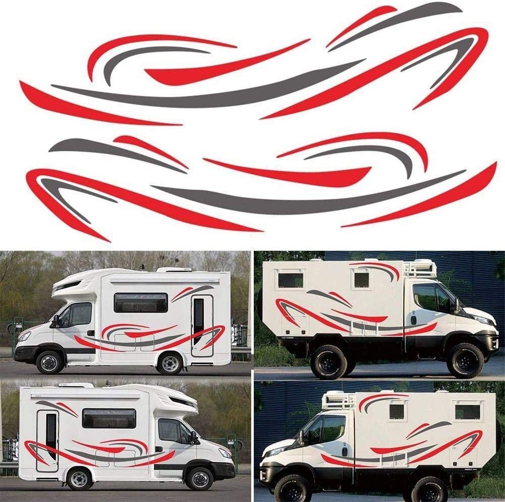 Adesivo laterale for autoCamper Strisce universali for camper Decorativo Camper Vans Caravan Decalcomanie Adesivo in vinile Grafica Strisce laterali for carrozzeria Decalcomania Accessori