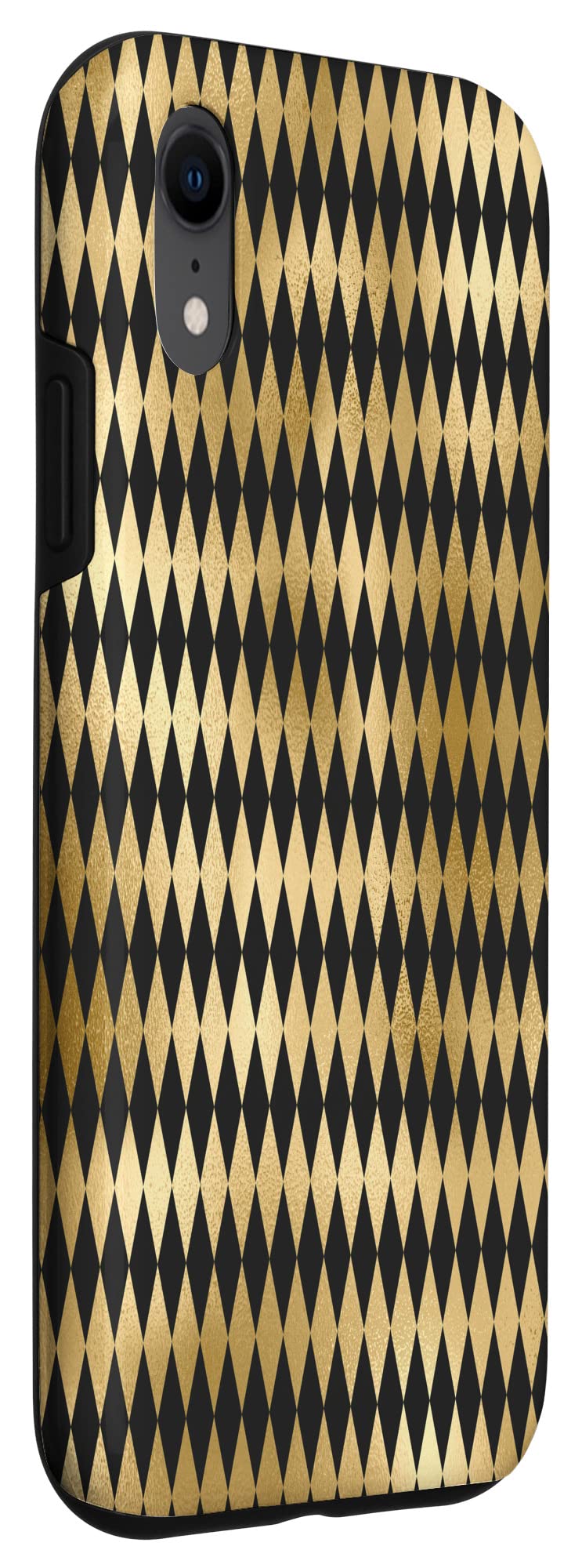 Amazon Com Iphone Xr Elegant Dark Beige Black Harlequin Geometric Rhombuses Case Cell Phones Accessories