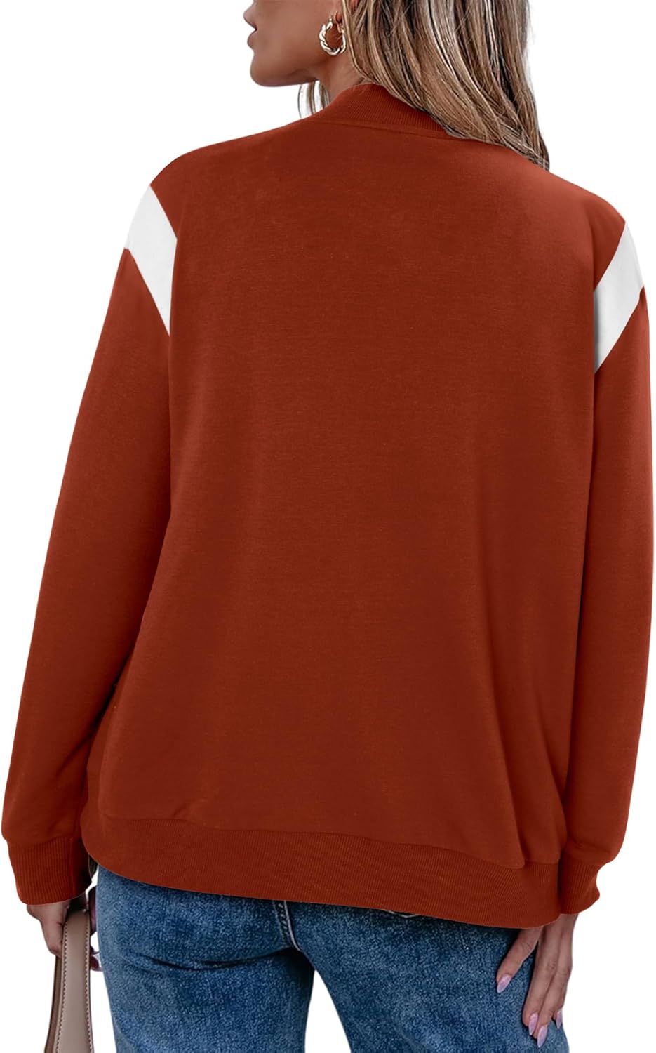 CRAZY GRID Women's Zip Up Jacket Casual Long Sleeve Sweatshirts Fall Coat Outerwear Windbreaker with Pockets S-XXL - Image 4