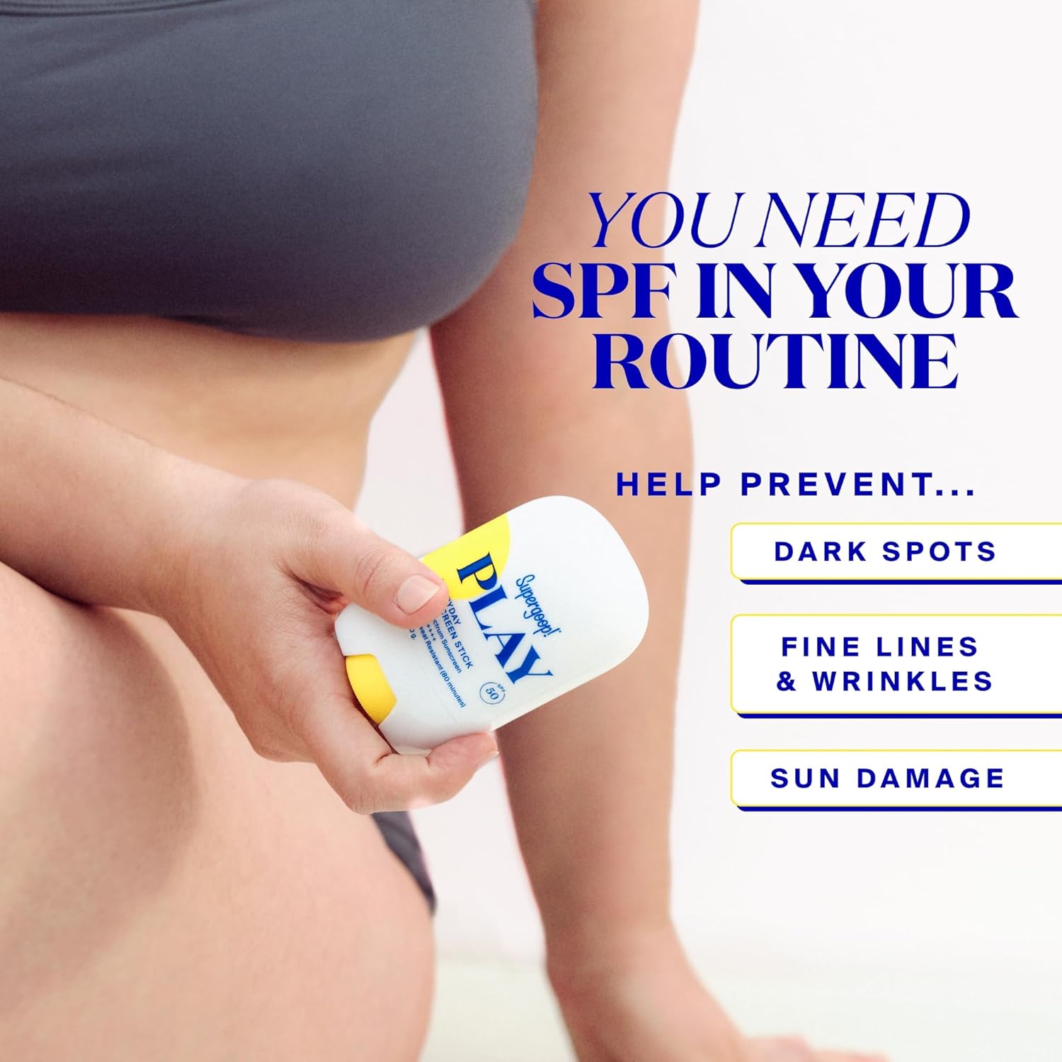 Supergoop! PLAY Everyday Sunscreen Stick SPF 50 - Lightweight, Non-Greasy Formula - Natural Finish - Fragrance Free - Water & Sweat Resistant - All Skin Types - 1.4 fl oz - Image 8