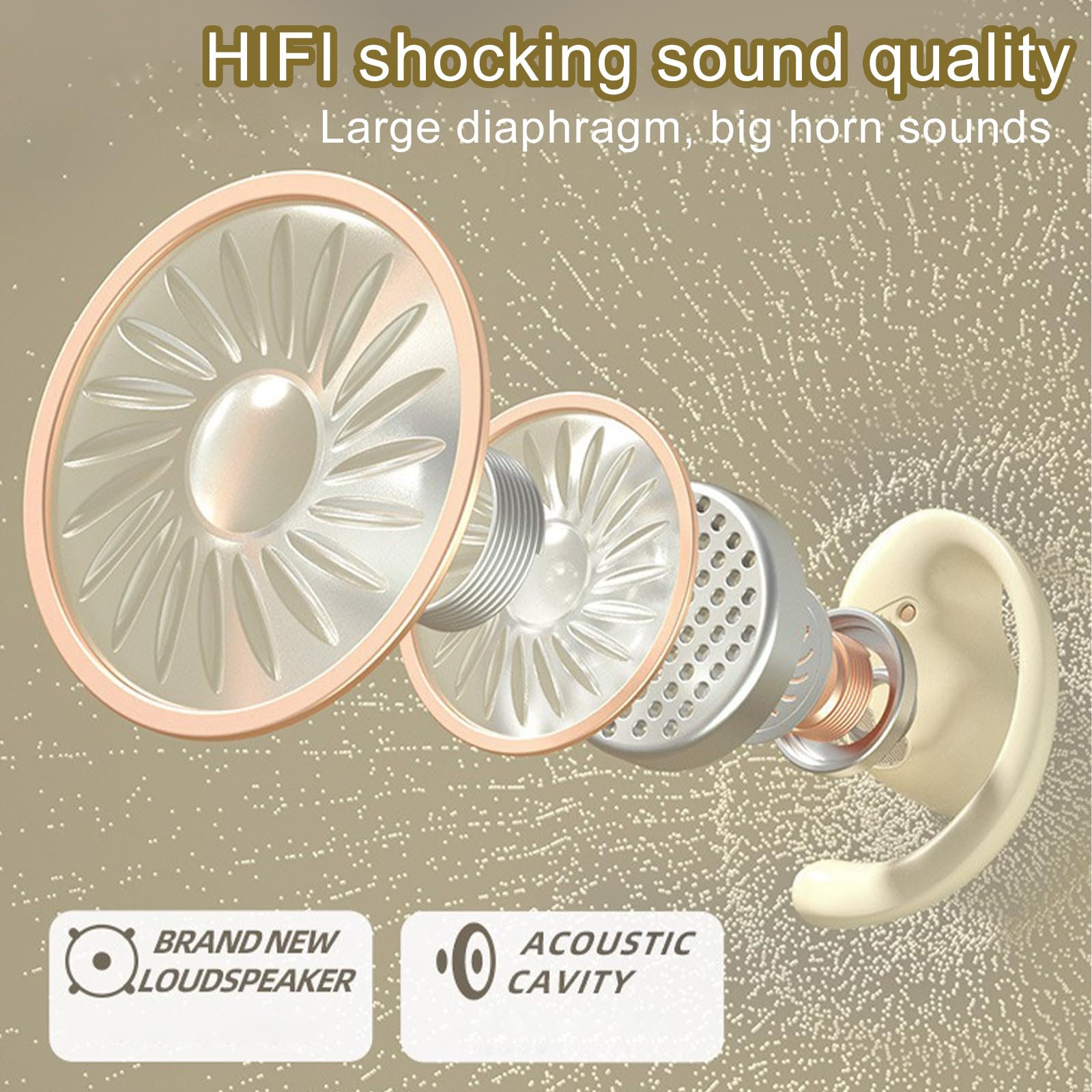 DTD Ecouteurs Bluetooth Sport sans Fil Ecouteur Bluetooth 5.5 HiFi Son Stéréo,Écouteurs 36H DuréLecture,Écouter Réduction de Bruit for iPhone Samsung Huawei Xiaomi Android iOS (Bright)