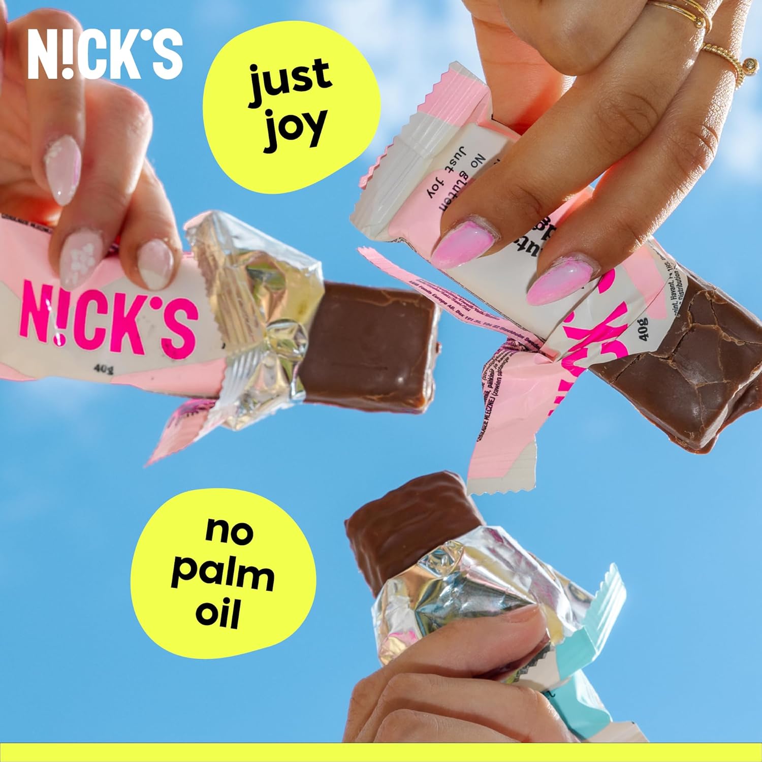 NICKS Keto Chocolate Candy Bars – Variety Pack, Coconut and Peanuts and Fudge, No Added Sugar, Low Carb, 180 Calories, Gluten-Free Sweets – 15-Pack (40g Each)
