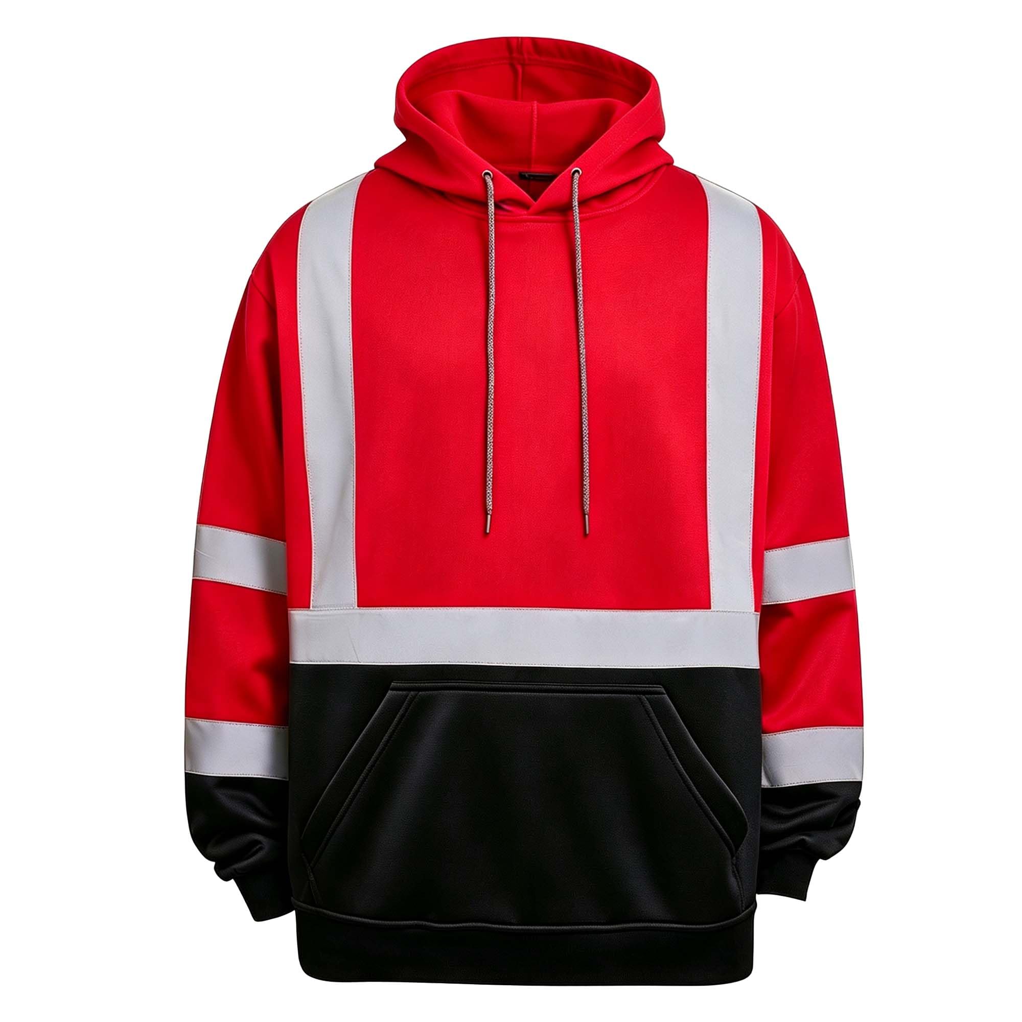 sesafety Class 3 High Visibility Sweatshirt for Men,Hooded Pullover,Hi-Vis Safety Hoodie…