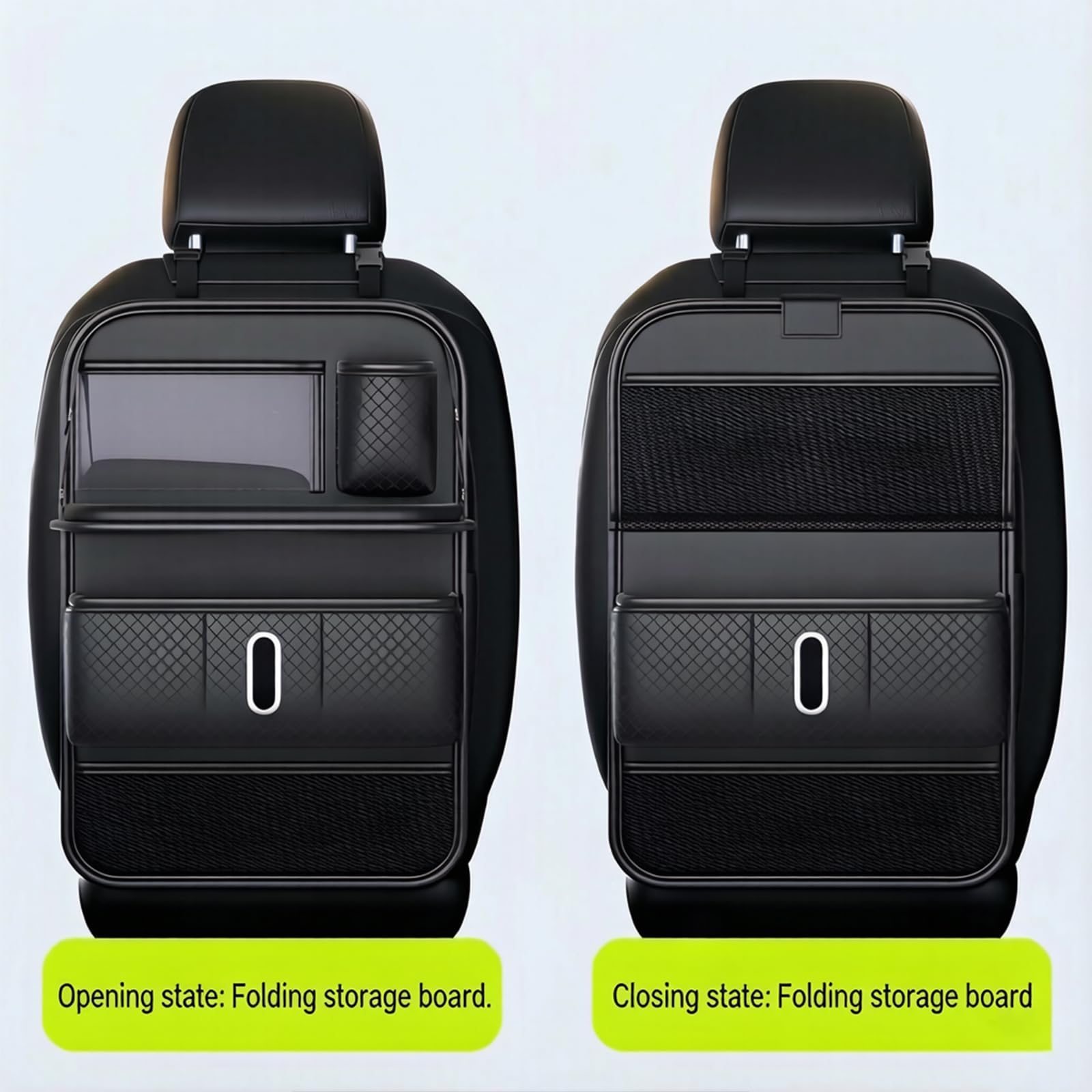 Generico Organizer Sedile Auto per VW Golf/Passat/Tiguan/Polo, Universale Pelle Organizzatore Posteriore Impermeabile con Tavolo Pieghevole per Bambini Adulti Camper