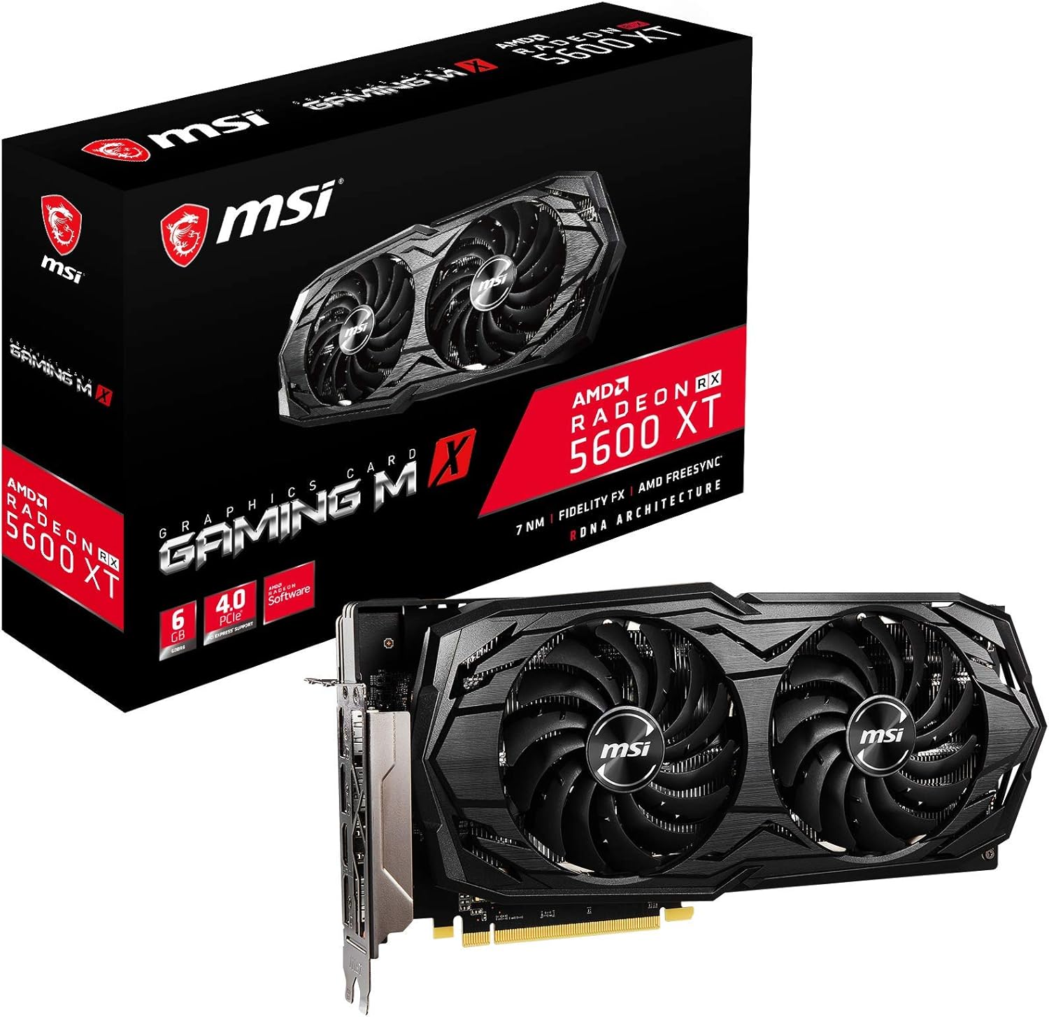 MSI Radeon RX 5600 XT GAMING MX 4GB GDDR6 192 Bit 7680 x 4320 Pixels PCI Express 4.0 Graphics Card (Renewed)