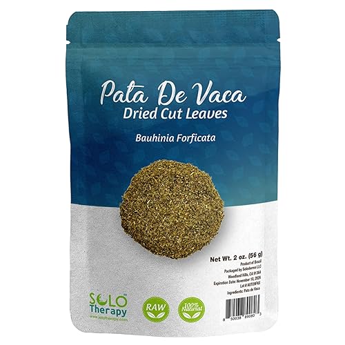 Hojas de Pata de Vaca cortadas y tamizadas - Hojas de Pie de Vaca 56 gramos - Té - Bolsa resellable Bauhinia Forficata - 56 gramos - Calidad Premium