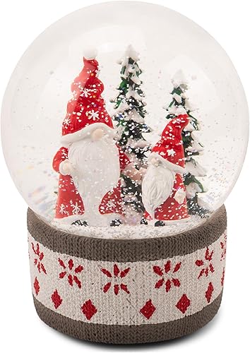Miniatura 1 de NAT & Jules Fun - Globo de nieve musical con purpurina de Papá Noel, de 6 x 4.5 pulgadas, diseño de Papá Noel, decoración perfecta para las