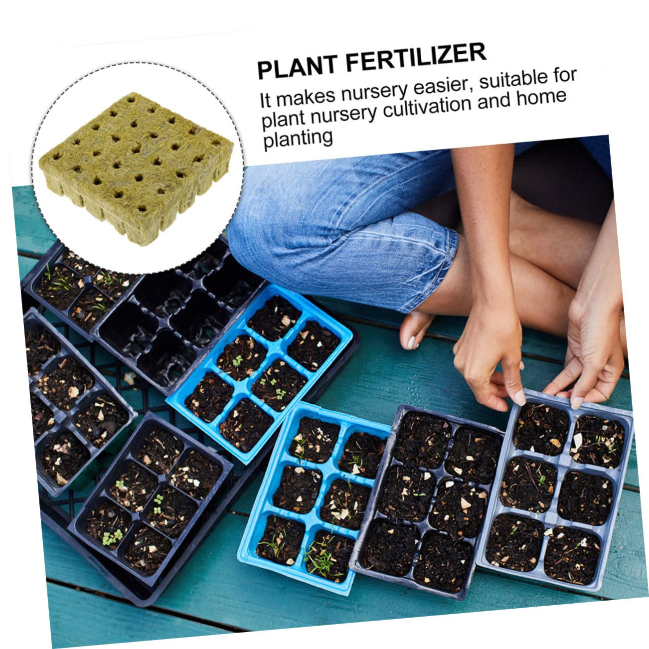 Toddmomy 2 Series Bloques De Crecimiento Hidropónicos para Propagación De Plantas Cubos Práctico para Jardinería 50 Piezas*2