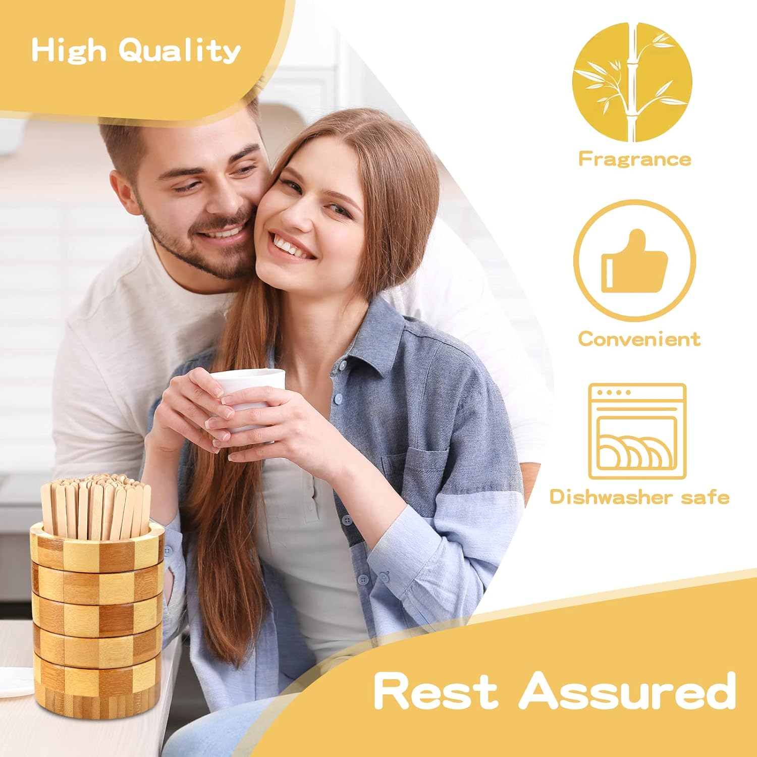 101 Pcs Coffee Stirrers Holder Set 1 Pcs Stirrers Holder 100 Pcs Disposable Stir Straws for Coffee Bar Coffee Stir Sticks For Coffee Milk Cocktail Tea Drinks Stirrer Straw Holder Home Kitchen - Image 4