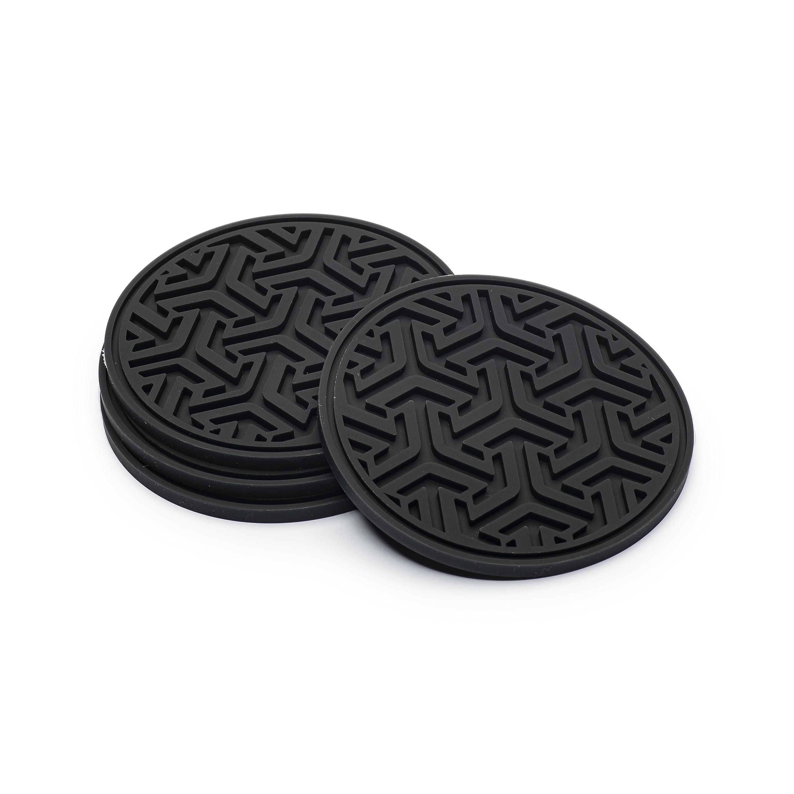 URBAN COASTERS Drink Coasters for Tabletop Protection - Set of 4 No-Slip Silicone Rubber Coasters for Coffee Table, Desk & More - USA-Made Coasters
