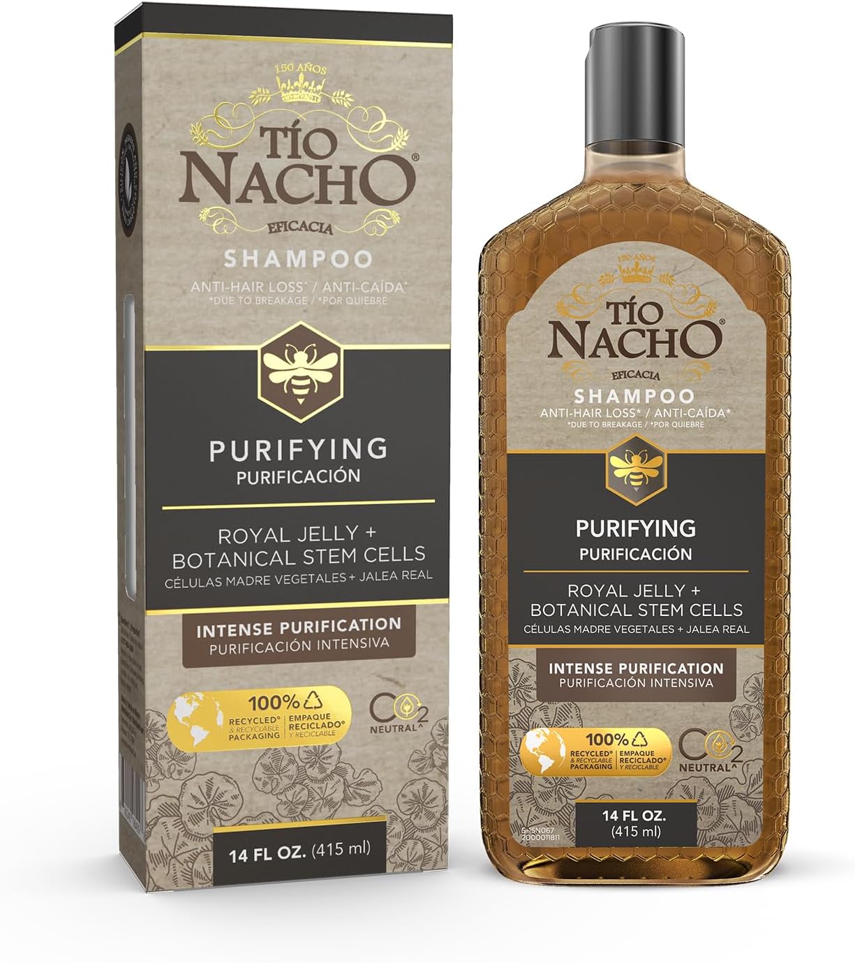 Purifying Shampoo with Royal Jelly and Infused with Botanical Stem Cells for Intense Hair and Scalp Purification + Detoxifying Balance, 14 Fluid Ounces