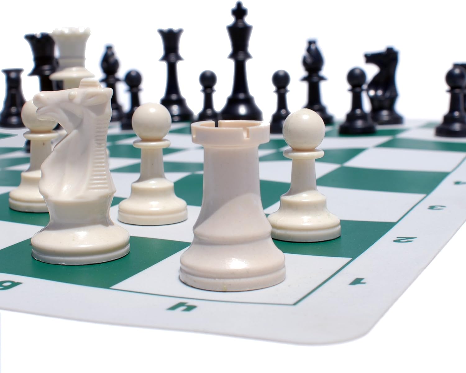 Wood Expressions Tournament Chess Set with Canvas Bag - 3 3/4" King - Double Weighted Chessmen