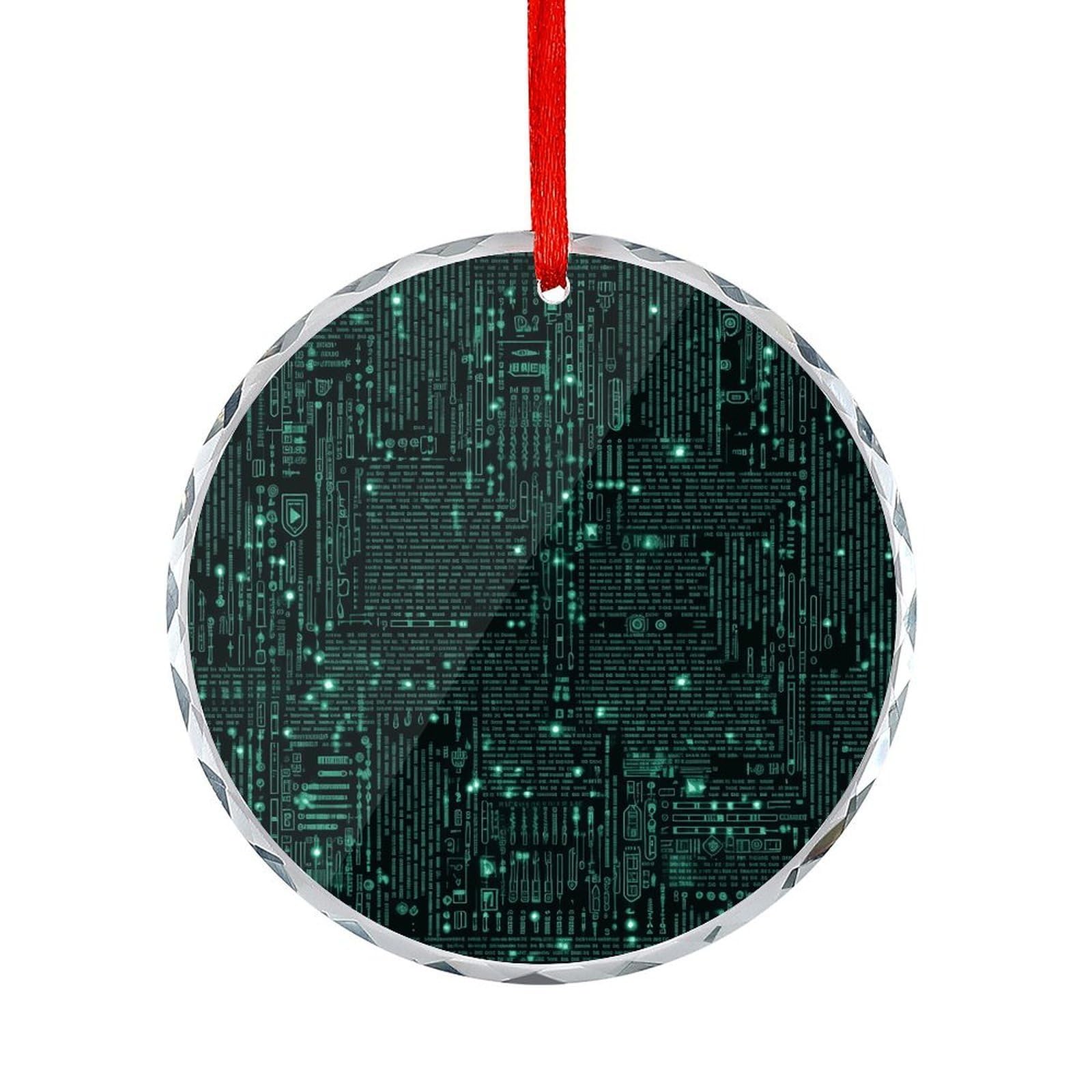 Btcowzrv Style Hacker Round Ornament Hanging Pendant Decor