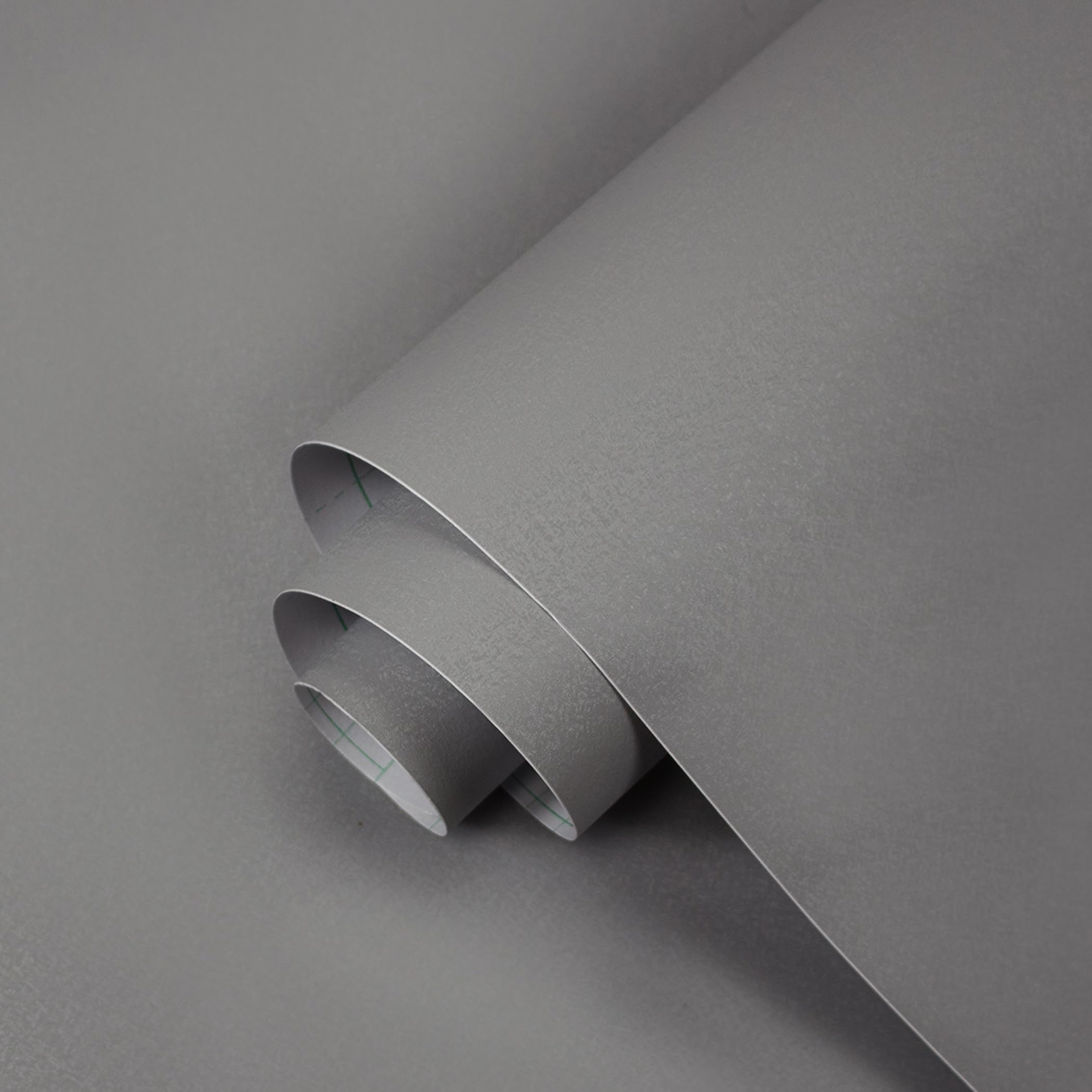 ICYEHAO Self Adhesive Wallpaper Grey, 40 x 500cm Peel and Stick Wallpaper Grey Vinyl Wrap Roll Self Adhesive Furniture Wrap for Living Room,Bathroom,Cabinets,Kitchen