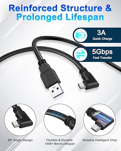 Miniatura 3 de TechKen Compatible con Oculus Quest 2 Link Cable de 16 pies, cable Link VR Quest 2Meta Quest 21 y PCSteam VR transferencia de datos de PC de alta