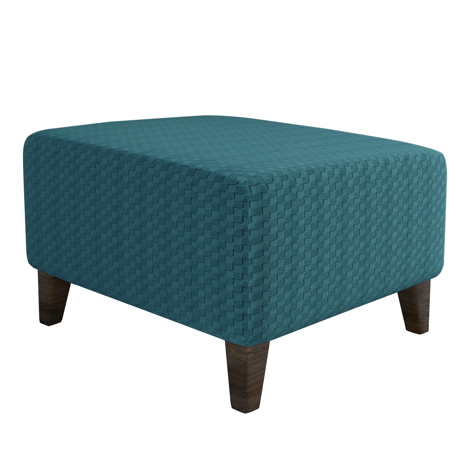 Housses de Pouf Extensibles Épaisses Bleu Paon S - Protecteur de Banc