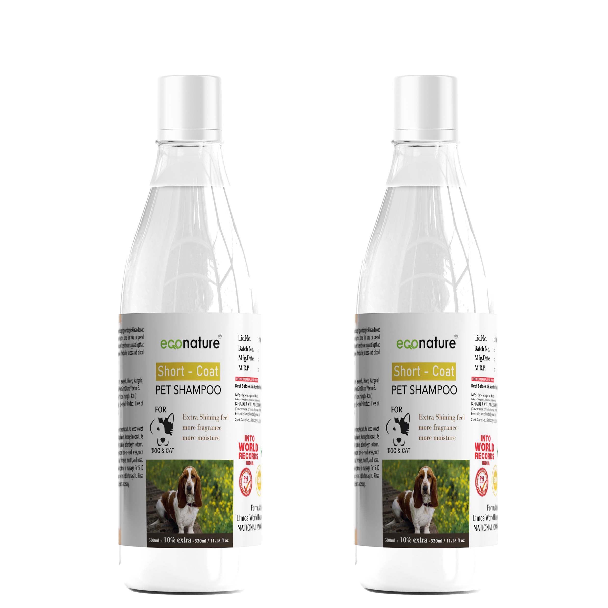 Econature Shampoo for Dog and Cats - Shampoo for All Dogs 330ML Combo Pack 2 (Short-Coat) (B0BLVWYZ1V) Amazon Price History, Amazon Price Tracker