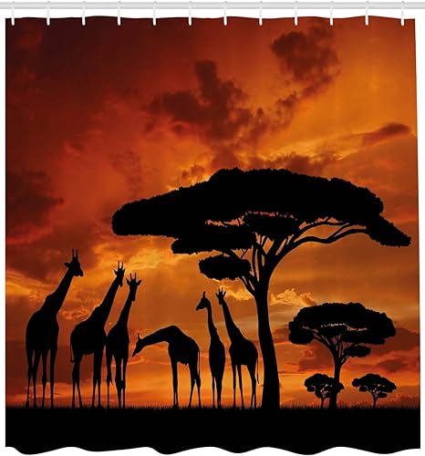 Miniatura 7 de Ambesonne Cortina de ducha geométrica, diseño de círculos entrelazados del tiempo y el espacio, forma de mito de geometría natural, juego de