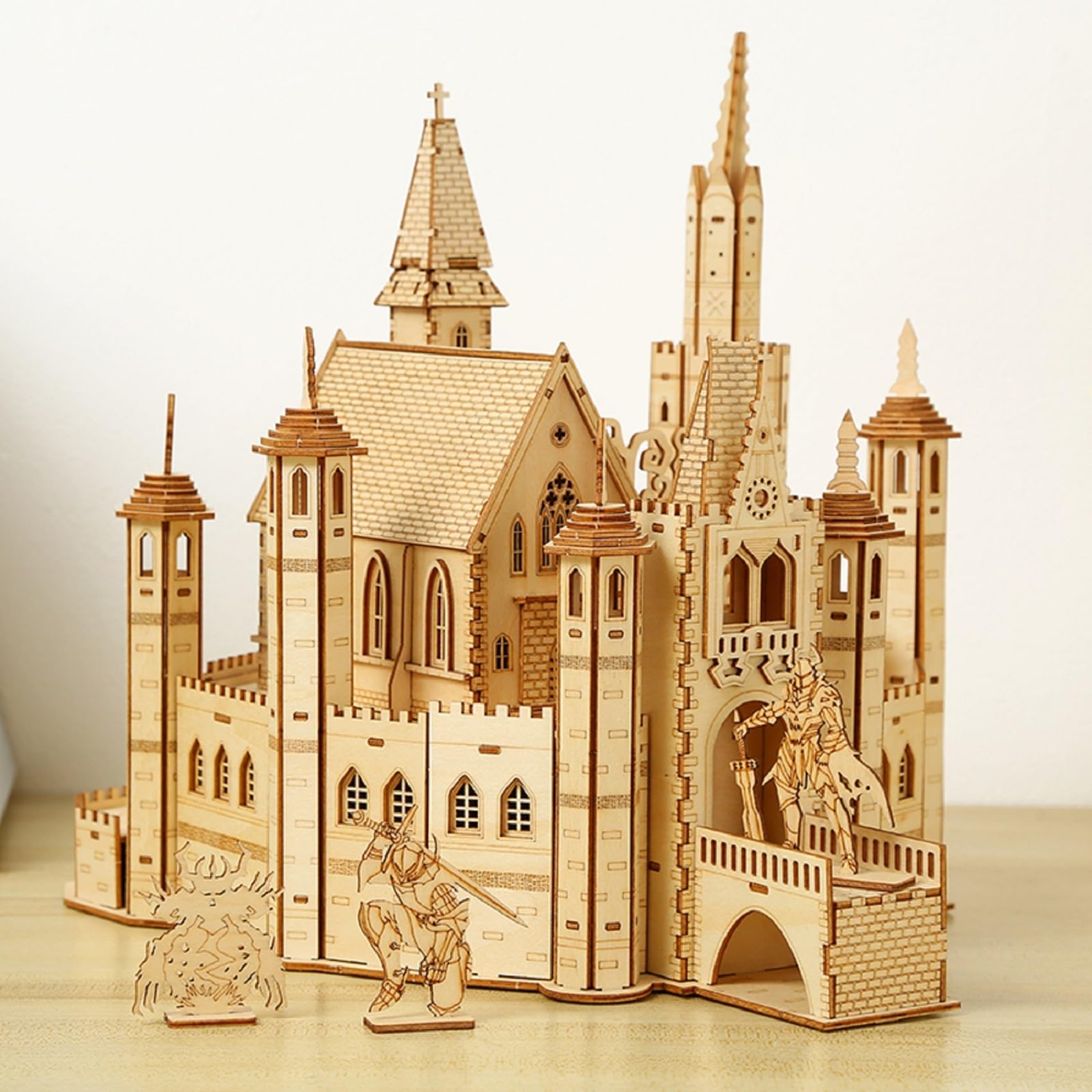 Hallisun 3D Wooden Castle Puzzle 234 Pieces Mechanical Craft DIY Kit