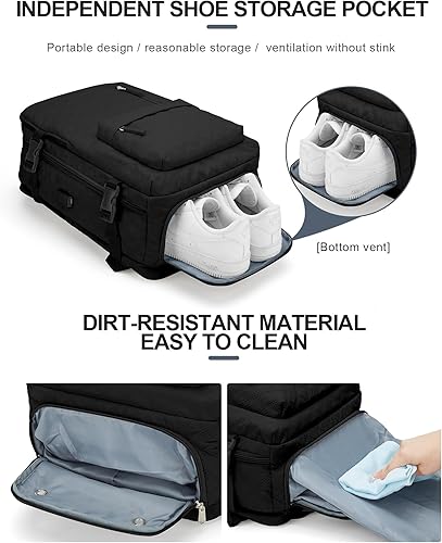 Vista 251 de VECAVE Mochila de viaje para laptop, mochila aprobada para vuelos,Mochila deportiva para universidad casual, E-peacockblue, Mochila para laptop