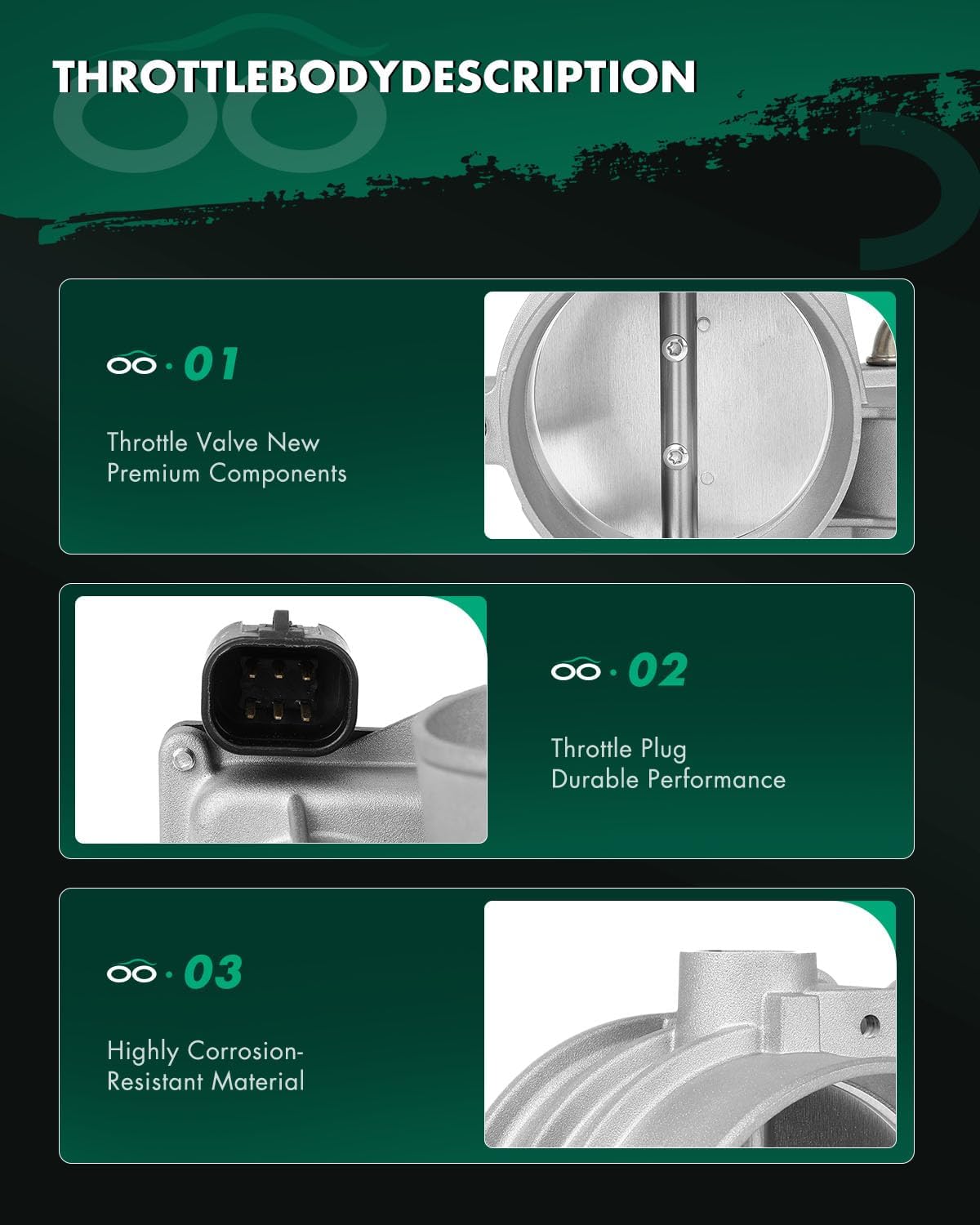 SCITOO Throttle Body S20230, 351003C700 Automotive Throttle Fit for 2010-2012 for Hyundai for Santa Fe | 2011-2014 for Kia for Sedona | 2011-2013 for Kia for Sorento