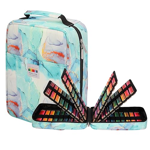 JAKAGO Grand étui à crayons XXL avec 270 fentes pour la rangement des stylos, sac à crayons étanche pour crayons aquarelle, marqueurs et stylos à encre gel, xxl, Trousse à crayons - M-green