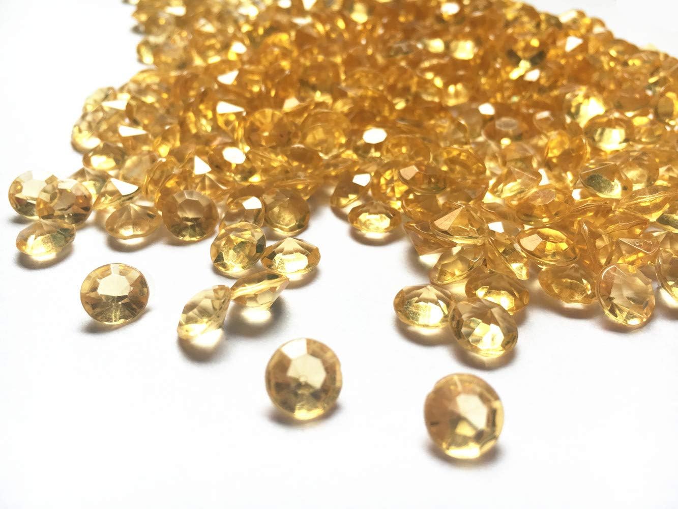 8mm 1000pcs Acrylic Color Faux Round Diamond Crystals Treasure Gems for Table Scatters, Vase Fillers, Event, Wedding, Arts & Crafts (Champagne)