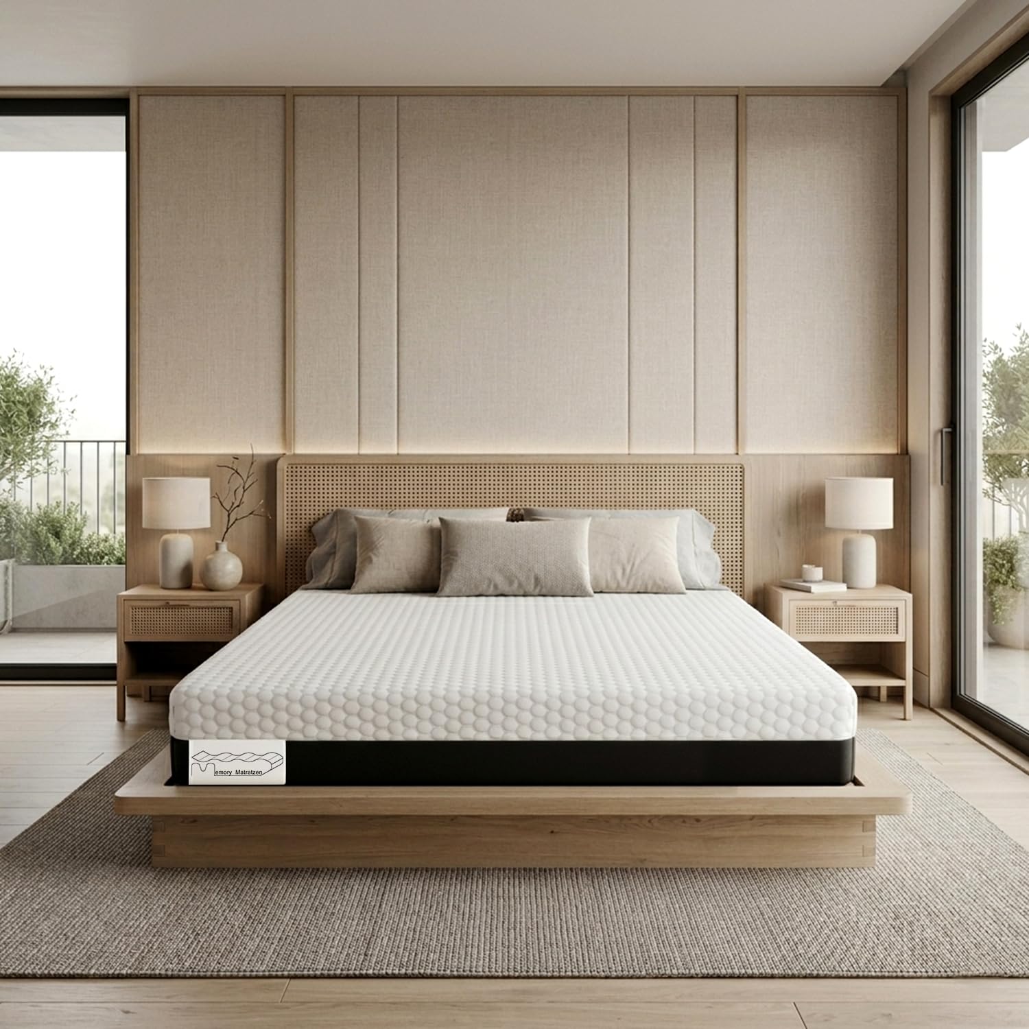 Materasso 140x200 cm in schiuma fredda, altezza 26 cm, rigidità H3, 7 zone di supporto per il corpo, sfoderabile, perfetto per camere da letto familiari (140x200x26cm)