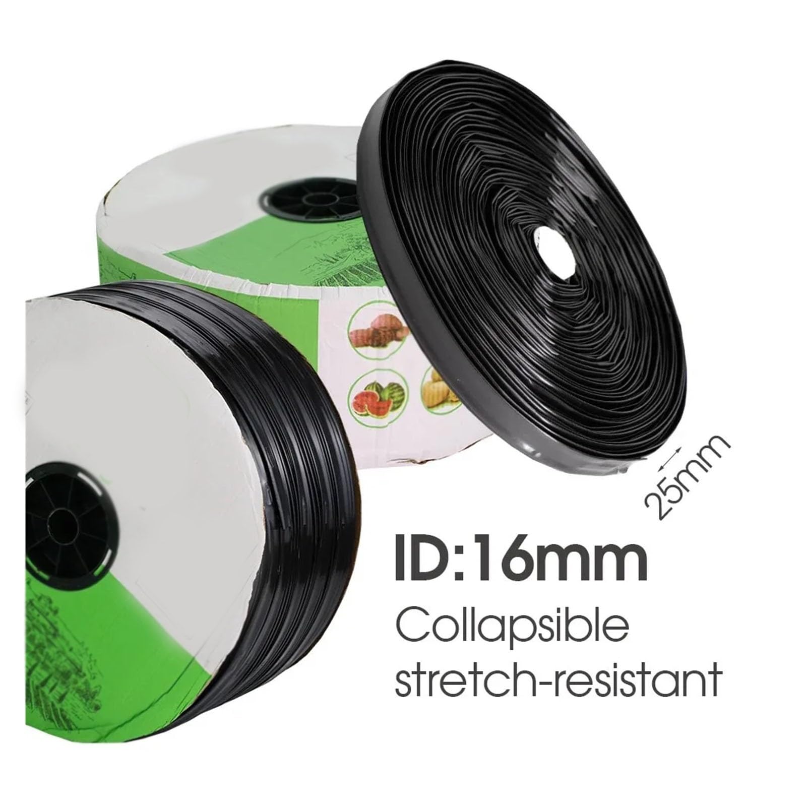 ISCBAFYX 200-10 m Taśma kroplująca 16 mm rurki PE Rozstaw 10-40 cm do podlewania szklarni ogrodowej Wąż nawadniający do nawadniania rolniczego Kroplownik 3 l/h (odstęp 15 cm, 80 m)