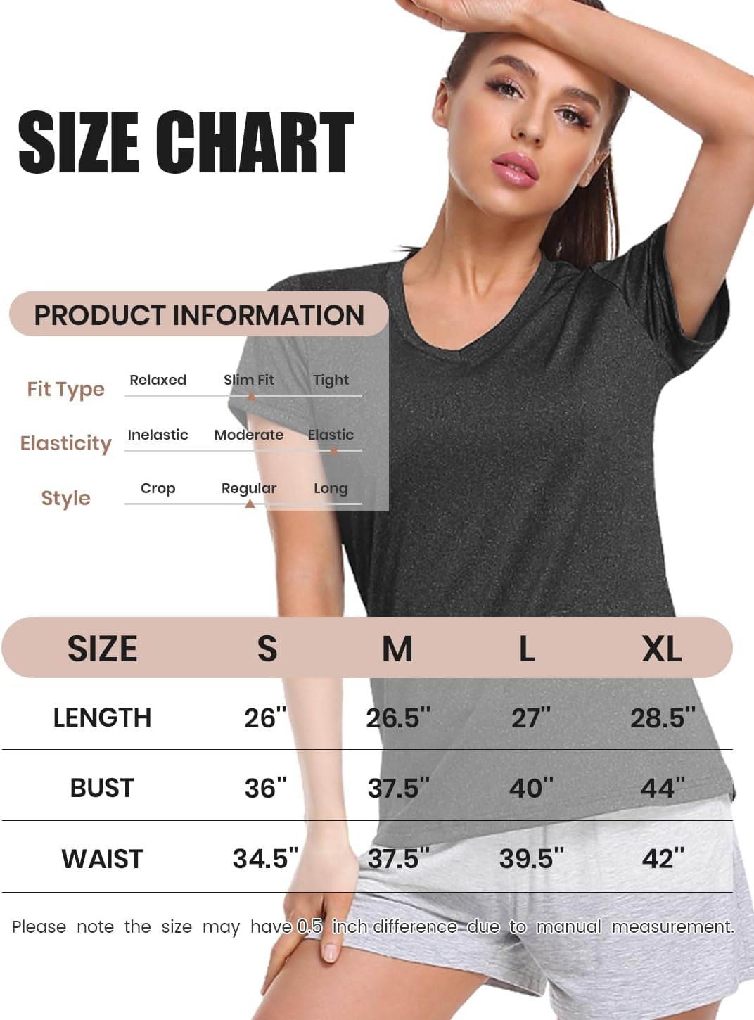 5-Pack Women's Short Sleeve Dry Fit T-Shirt Moisture Wicking Athletic V-Neck Tee - Image 6