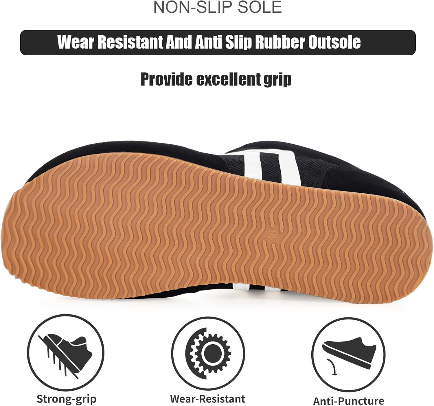 Fashion Sneakers for Women Wide Width Casual Sneakers Genuine Leather Walking Shoes Trendy Lightweight Comfort Lace-Up Non Slip for Outdoor with Memory Foam Insole - Image 4