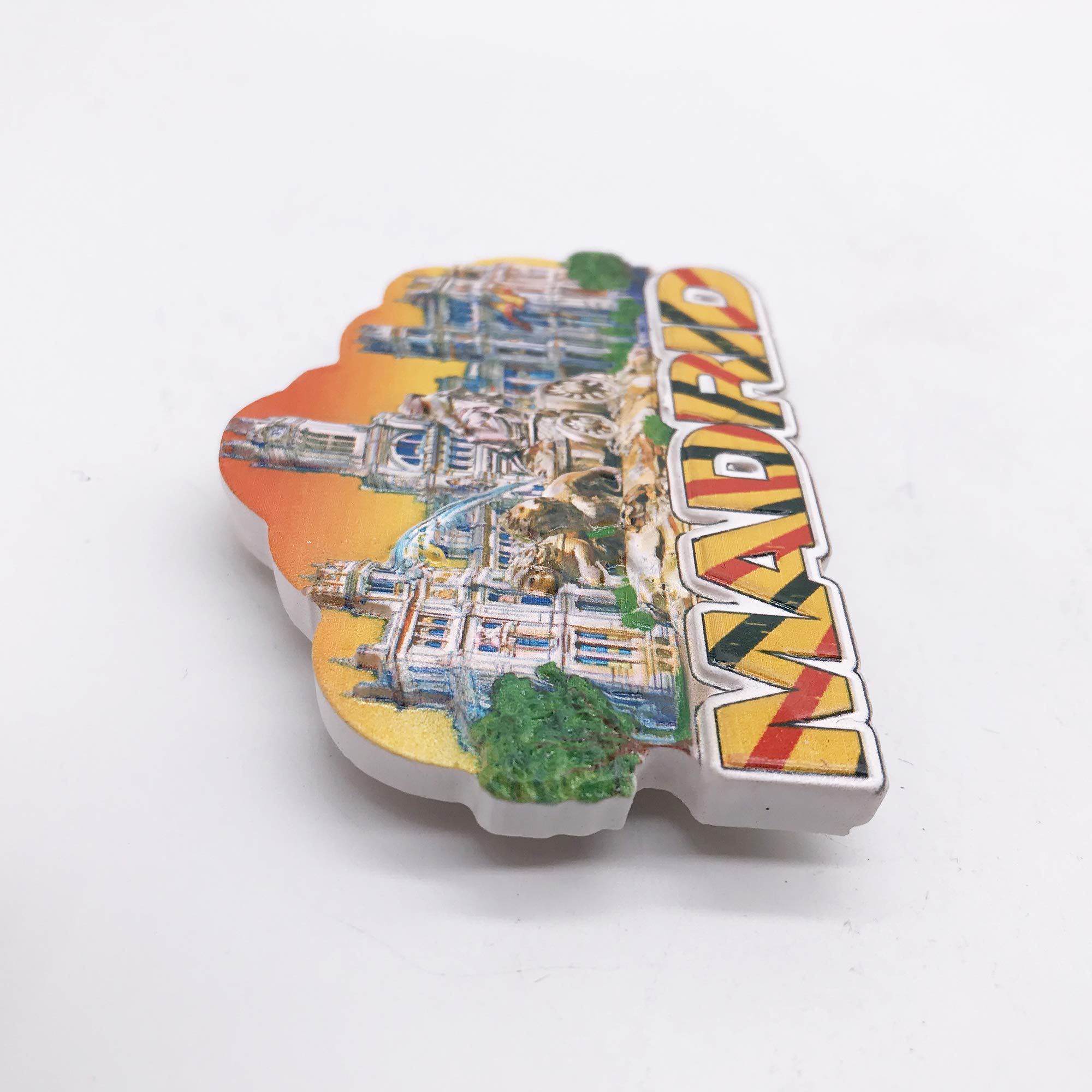 Magnete Frigorifero 3D Madrid Spagna – Souvenir In Resina Fatto A Mano, Regalo Di Viaggio