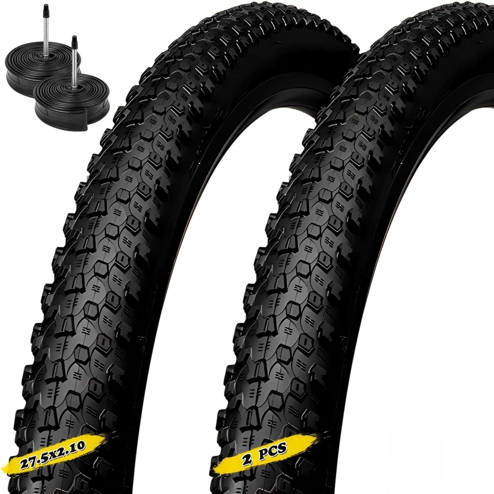 2PC 27.5/2.10 Opona Wewnętrzna Rowerowa z 27.5-2.10 280-450KPA Odporna na Przebicia Odporna na Zużycie 27.5 2.10 Rower Terenowy