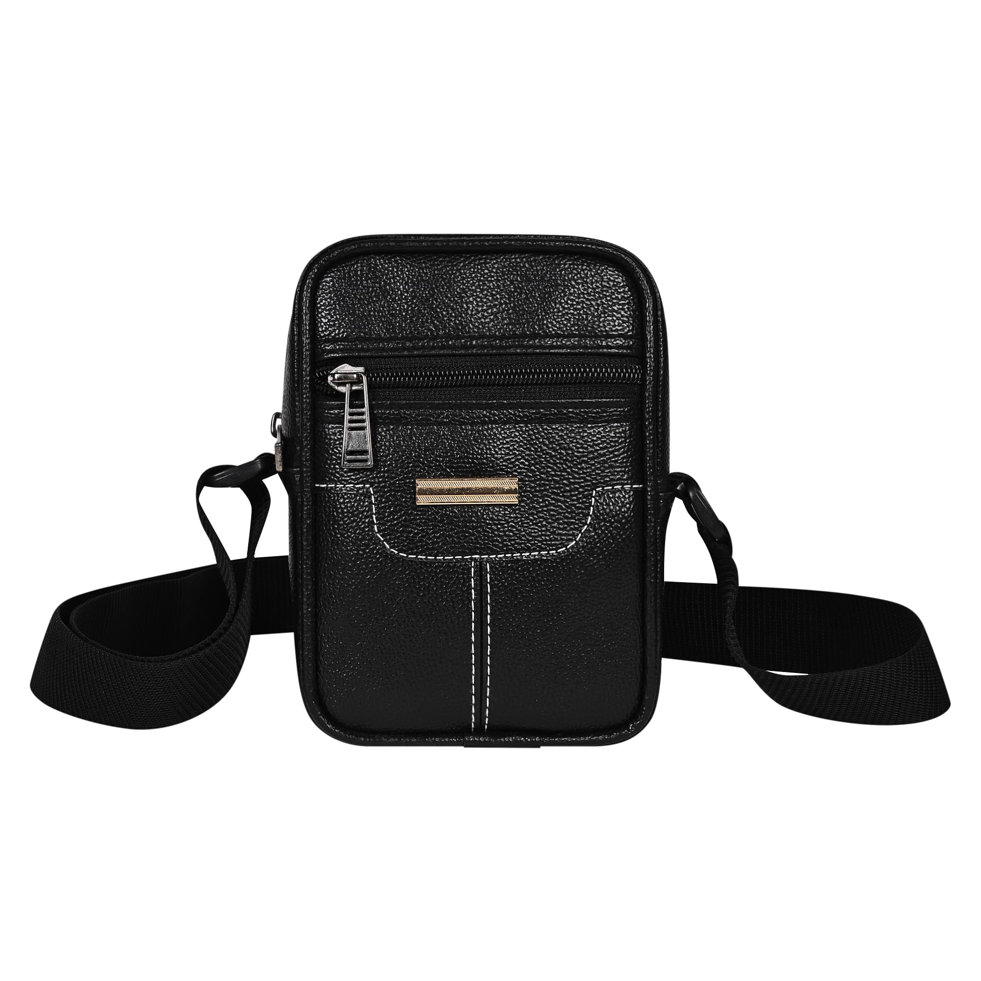 Stylish Milan SMALL Leather Sling Bag for Men Women | Classic Chest Slinger | Mobile Pocket Sling Bags for passport documents essential items| corporate gifts items.-image-6