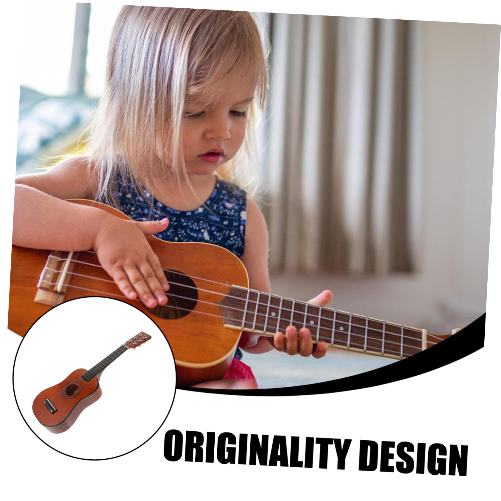 Guitarra de Madera Coffee 23 Pulgadas para Niños Principiantes