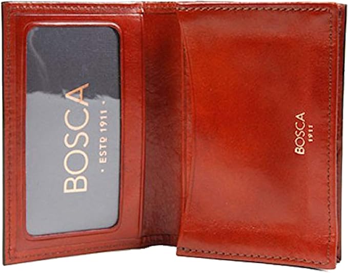 Bosca Men's Old Leather Collection Gusseted Card Case (Cognac) at Amazon Women’s Clothing