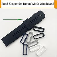 Vista 6 de Anillos de sujeción de correa de reloj de 0.709 in de repuesto para Garmin Vivoactive 4S/Vivomove 3S/Garmin Forerunner 255s/255s Music/Forerunner