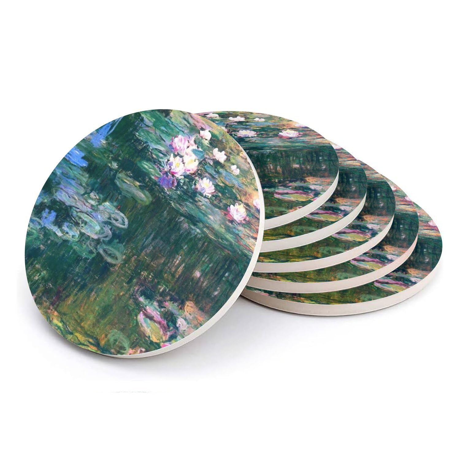 Sous verre Monet Les Nymphéas en céramique, cadeau idéal d'art