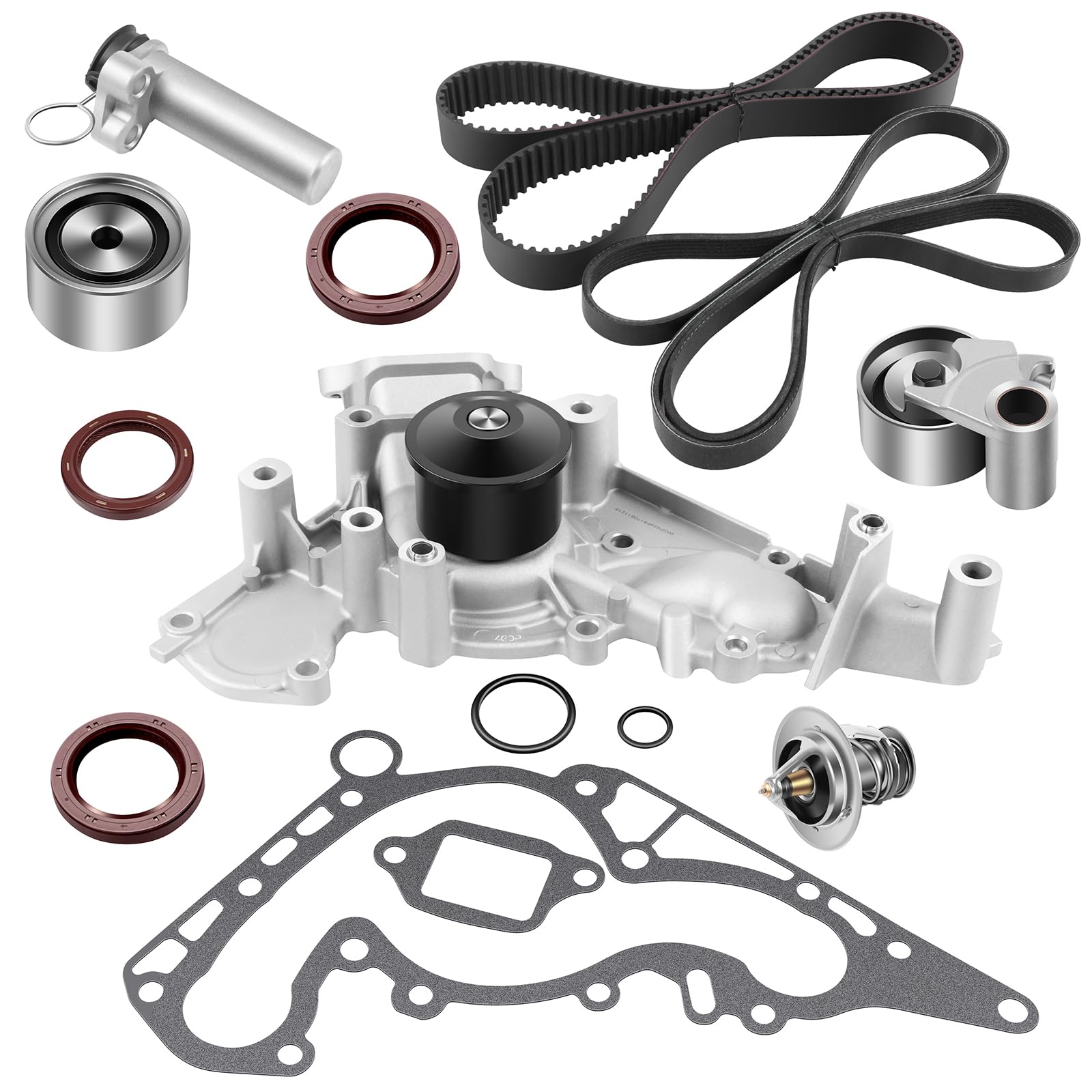 Photo 1 of ECCPP Timing Belt Kit with Water Pump Compatible For Lexus GS400 GS430 GX470 LS400 LS430 LX470 SC400 SC430,For Toyota For 4Runner For Land Cruiser For Sequoia For Tundra TCKWP298 TBW1006 TKT-021