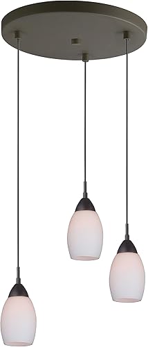 13224MEB-C20401 Venezia - Clúster de 3 luces, ópalo grabado al agua fuerte