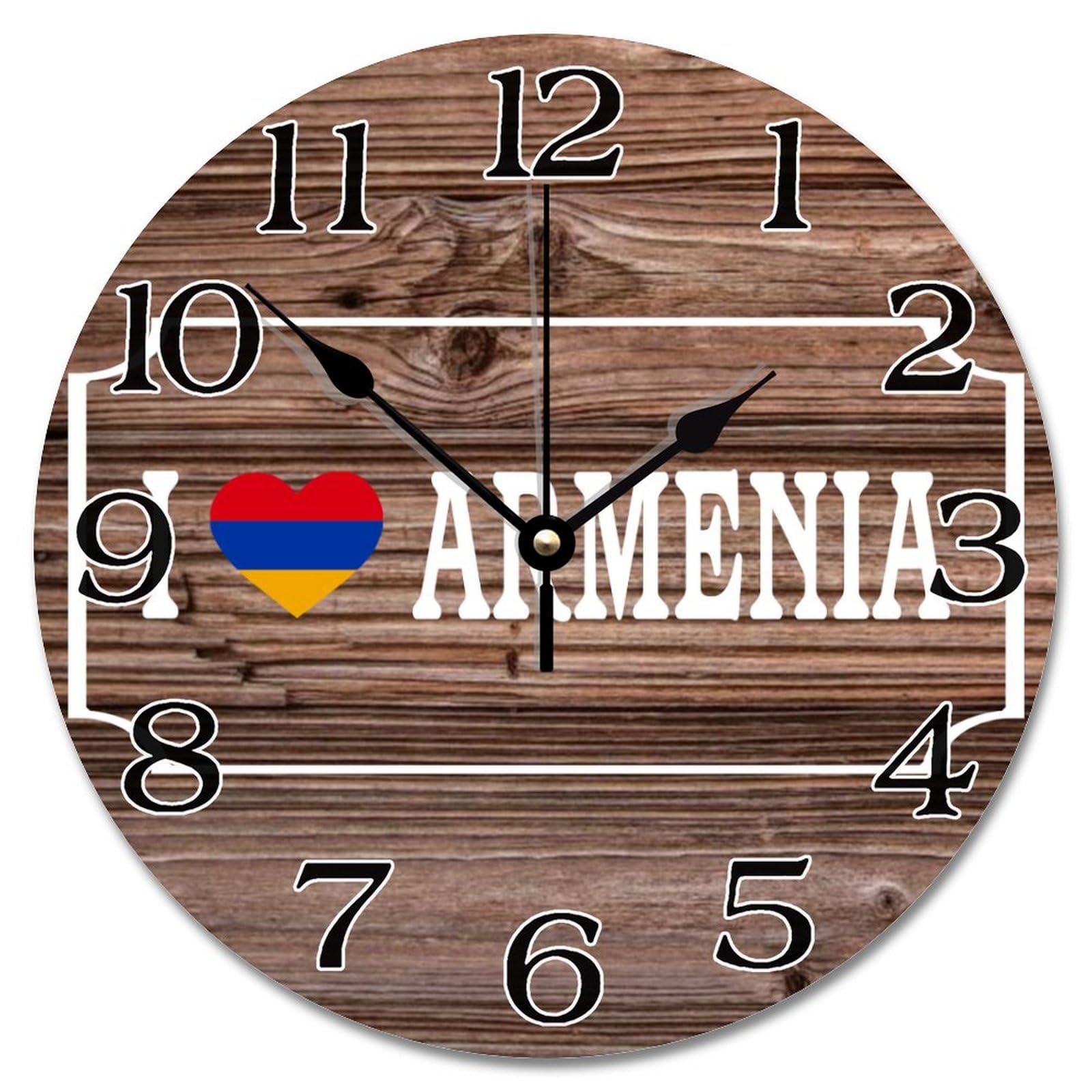 Horloge murale Arménie silencieuse sans tic tac mécanique quartz