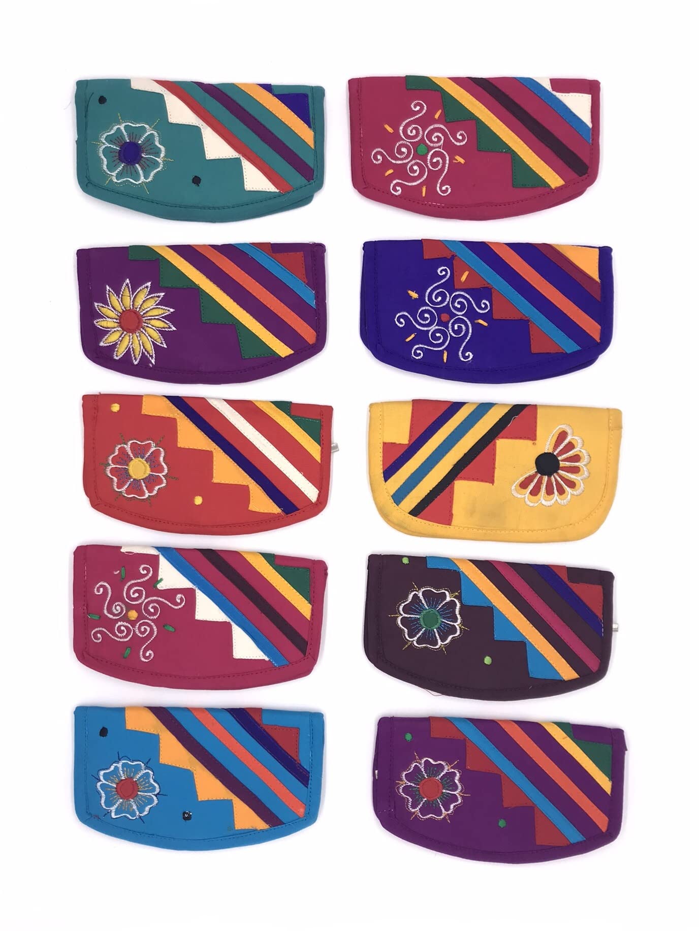 Applique Clutch Wallet Combo Pack of 10 Clutches Purses Handmade Wallet for Sankranti Gift Items for ladies purses Kitty Party Return Gift sankranti vaan items purses 6 Inch-image-8