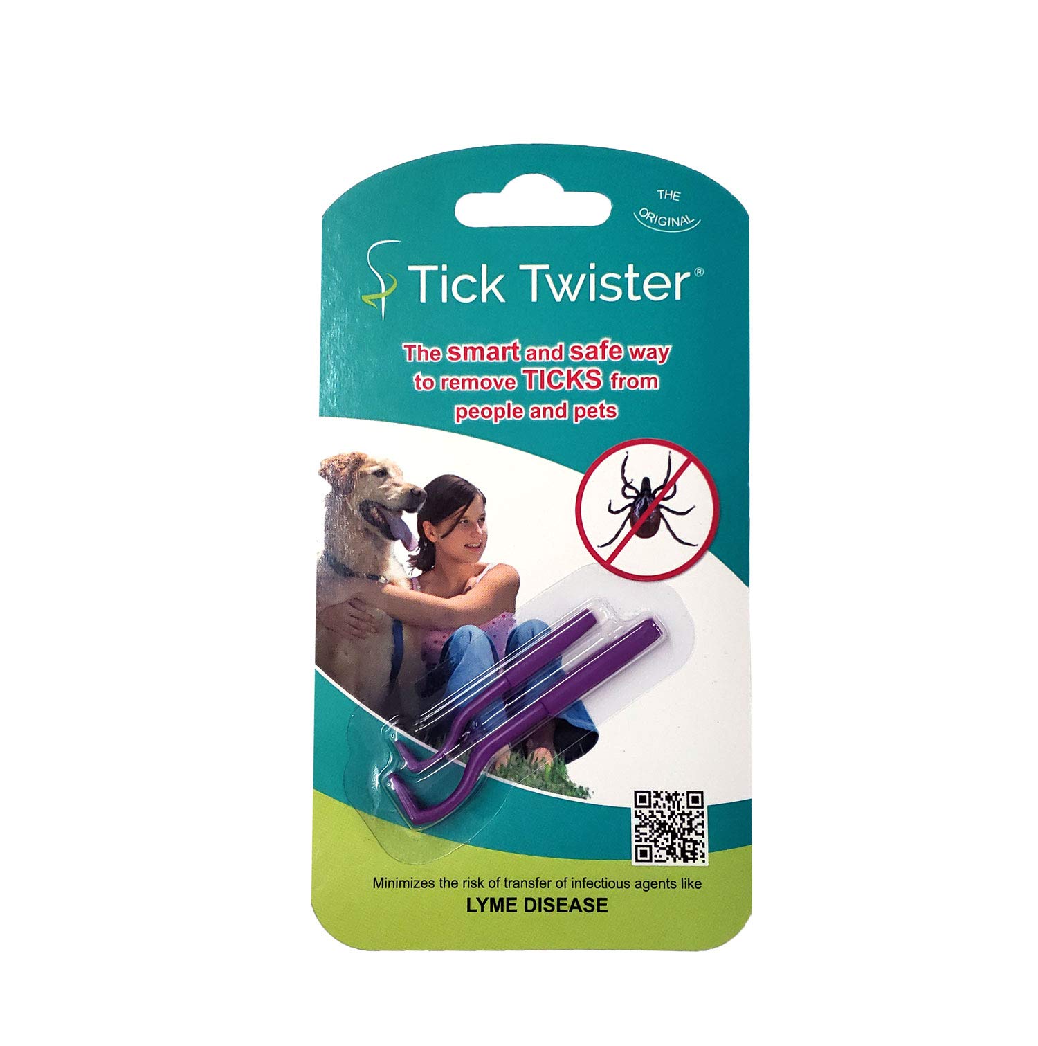 00100-PR Single, Purple, One Set Tick Remover Small and Large