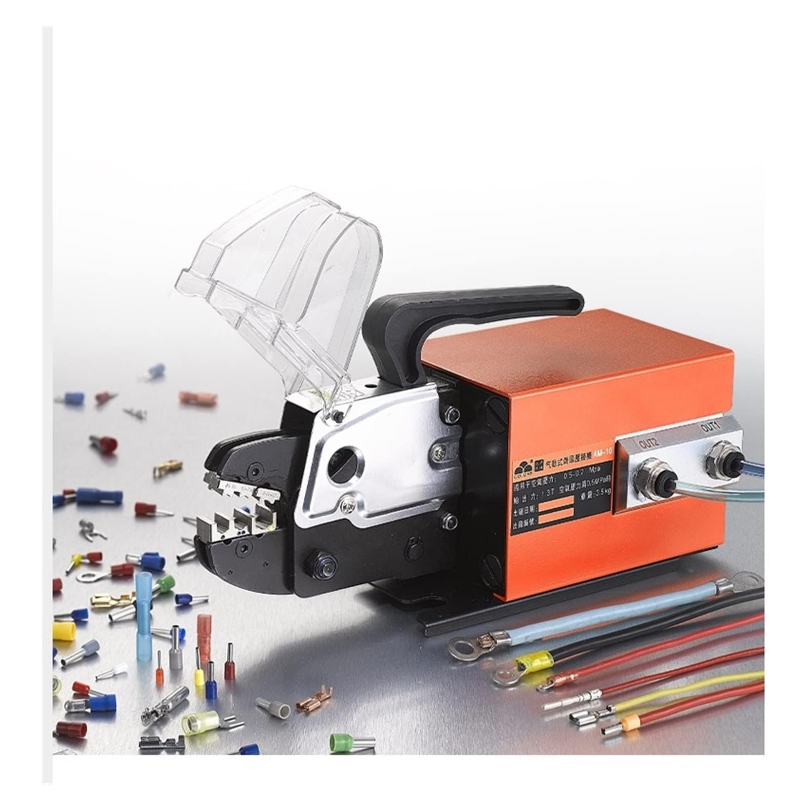 AM-10 - Crimpatrice elettrica a freddo - Crimpatrice automatica per puntali, connettori isolati e non isolati | Crimpatrice elettrica da banco per cablaggi e uso industriale
